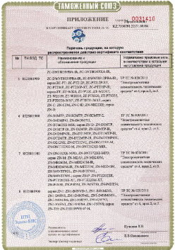 24.03.2019 Сланцы - ЗАО Хиквижн. Приложение к сертификату Взрывазащитные видиокамеры. ТР ТС 020/2011